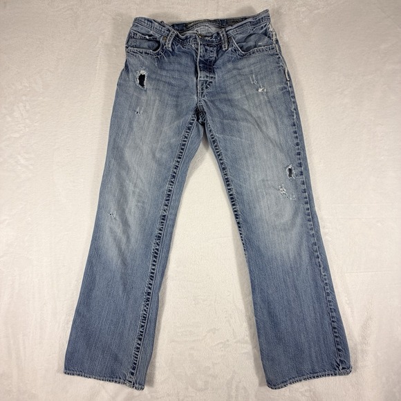 BKE Other - BKE Derek Jeans Men's 31R 31x31 Blue Bootcut Stretch Distressed Denim Med Wash